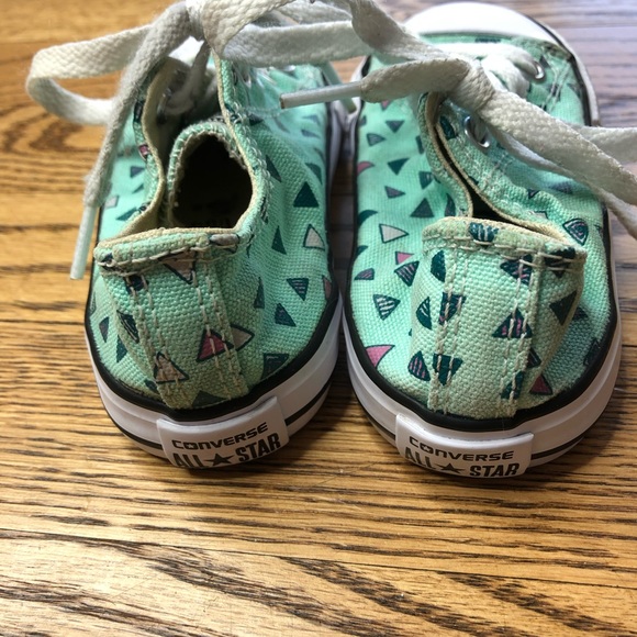 Converse Chuck Taylor All Star Sneakers Low Top Mint Triangles - Picture 3 of 7
